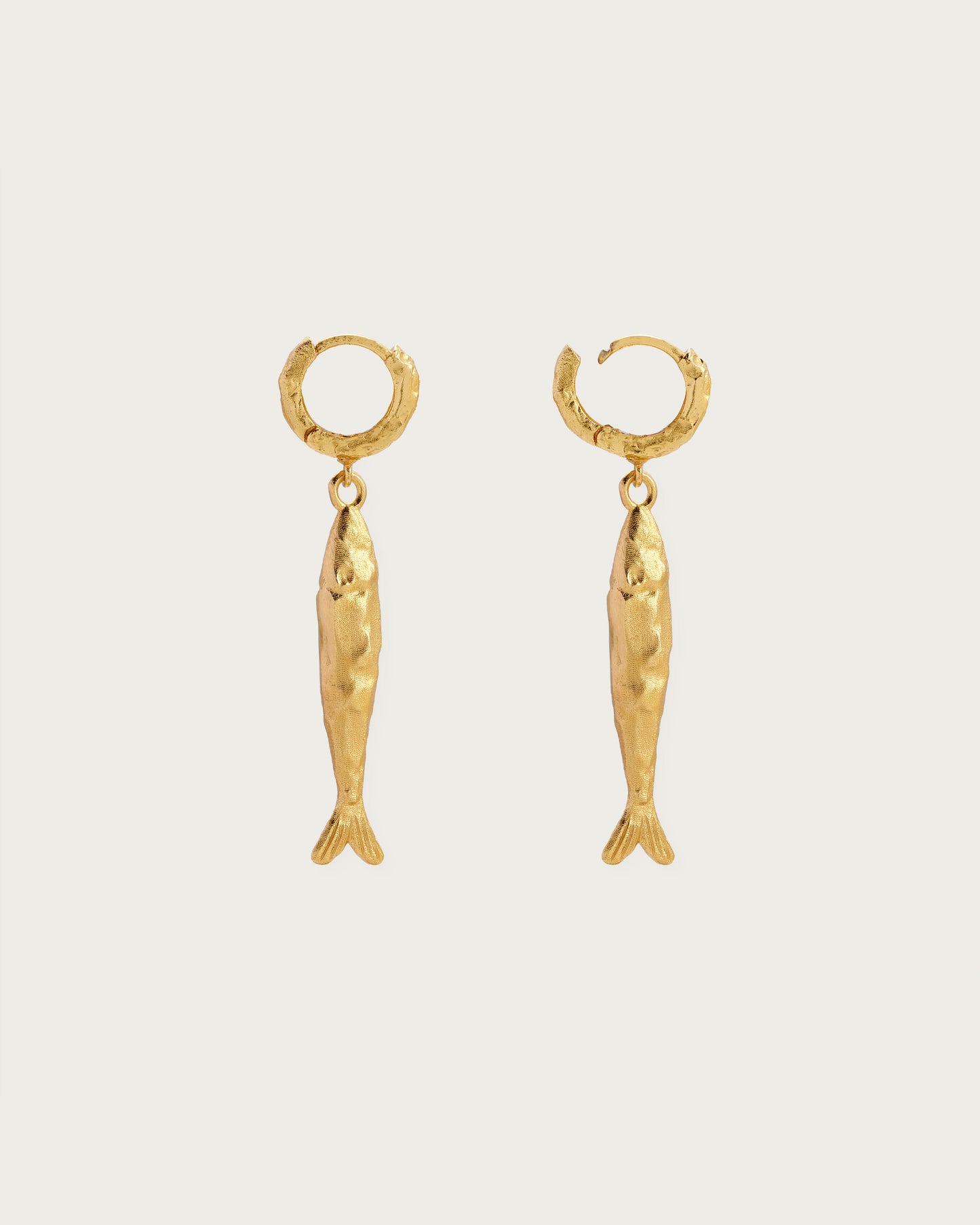 Gold Anchovy Earrings