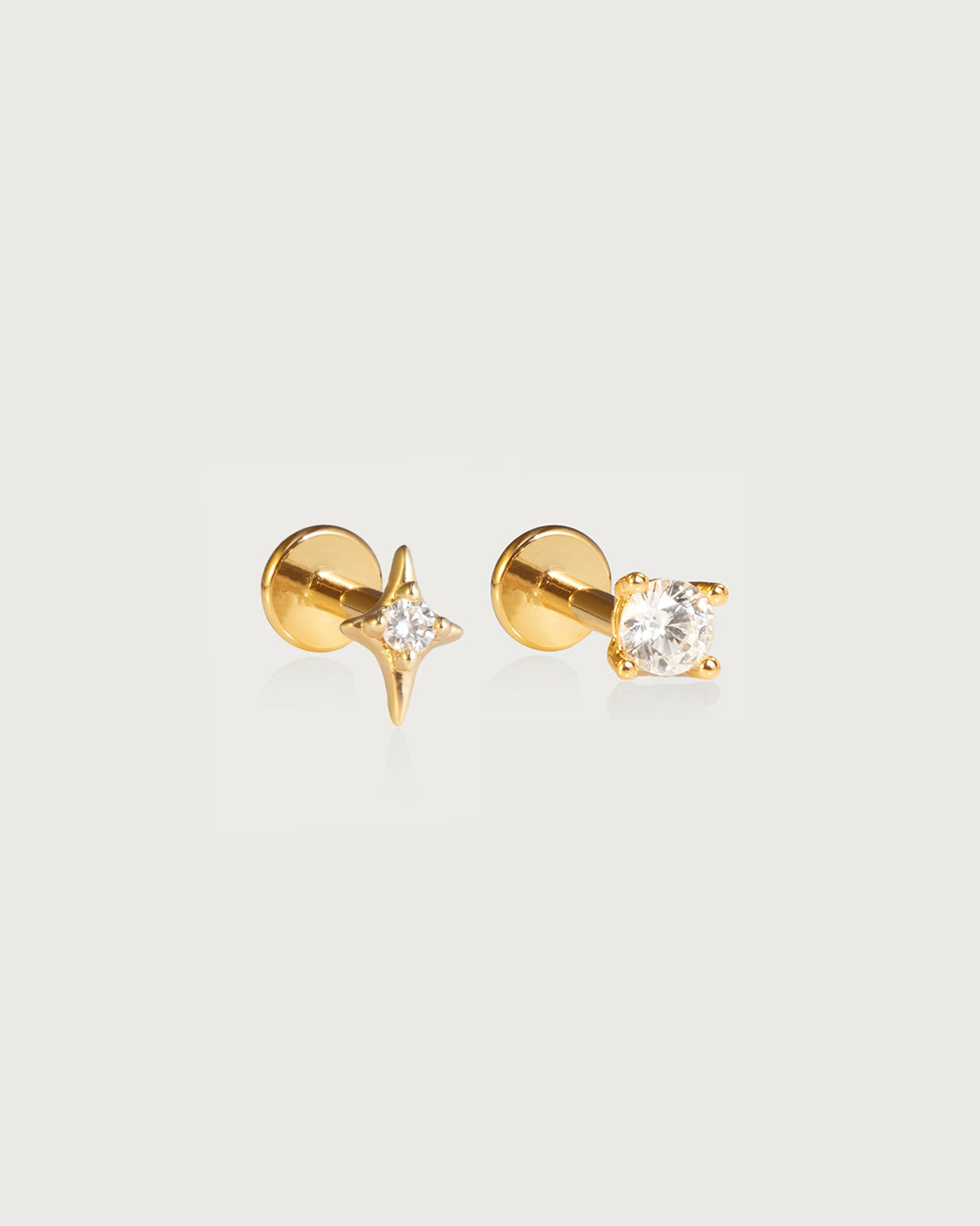 Flat Back Helix Earring Set