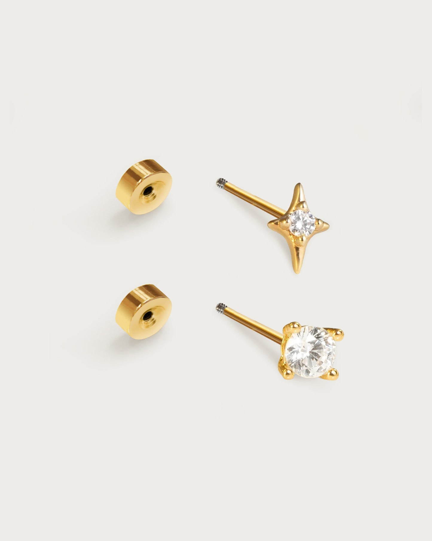 Flat Back Helix Earring Set