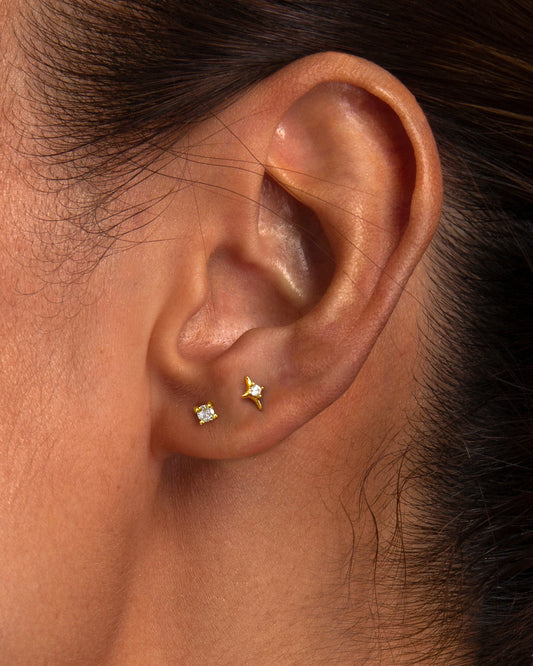 Flat Back Helix Earring Set