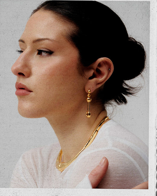 Medical steel columns Earrings