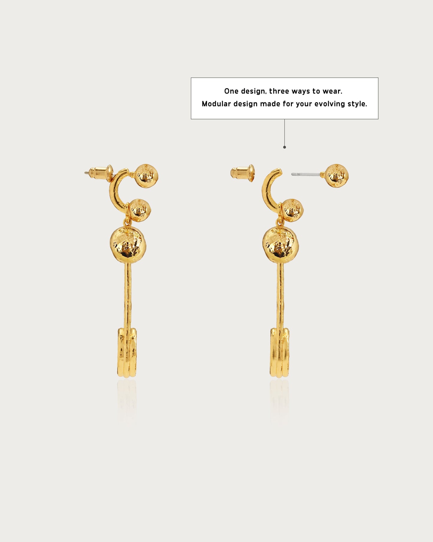 Medical steel columns Earrings